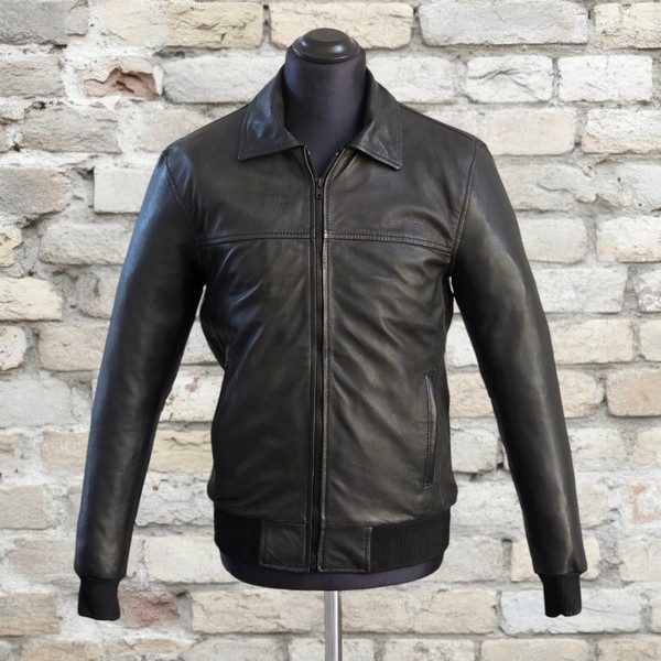 Giubbotto Bomber Fonzie Anni 70 in Vera Pelle Guen