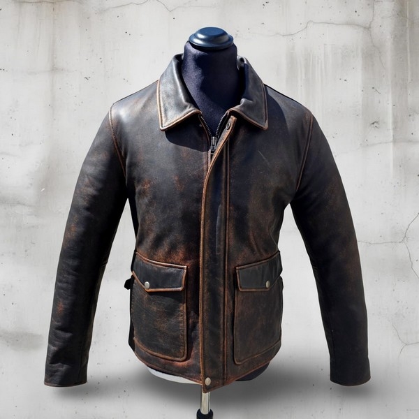 Giubbotto Pelle Modello Indiana Jones Guendj Limit