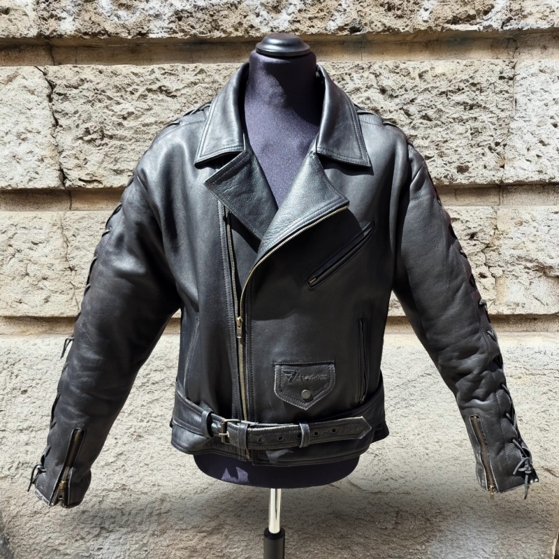 Giacca Chiodo Biker Vintage Modeka Anni 90 