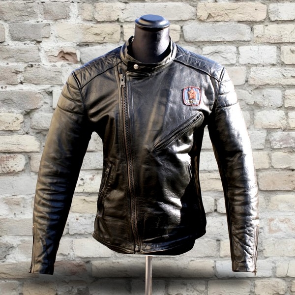 Giubbotto Pelle Moto Biker Segura Vintage Taglia L