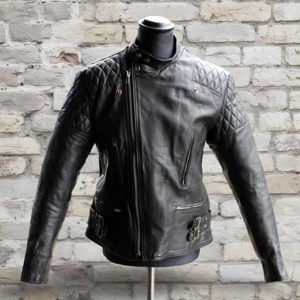 Giubbotto Pelle Moto Biker Inglese Vintage Taglia 