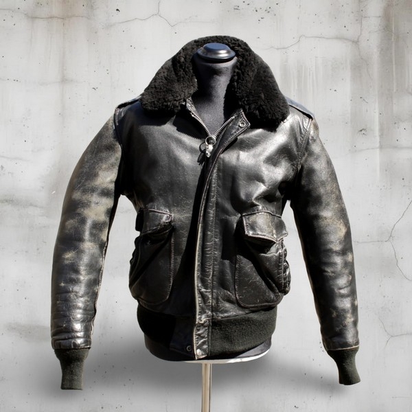 Giubbotto Bomber Pelle Schott Vintage Invecchiato