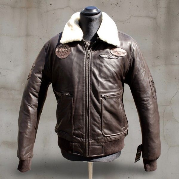 Giubbotto Pelle Aviatore Modello Top Gun Made in I