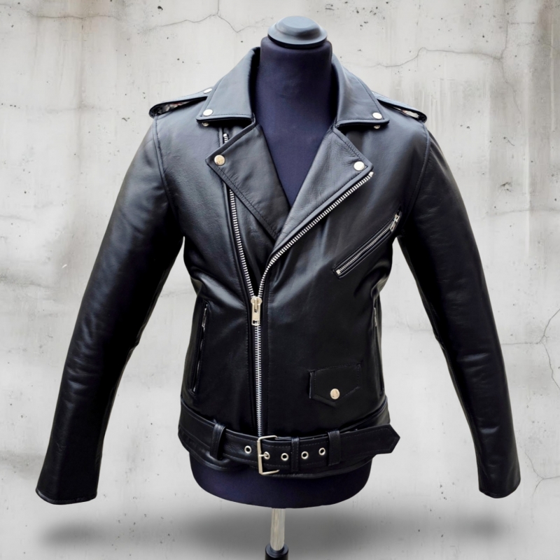 Giubbotto pelle chiodo rock moto Guendj modello sc