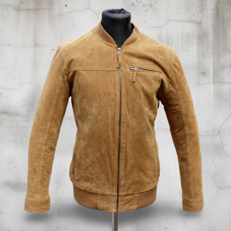 Giubbotto pelle scamosciata vintage taglia L uomo