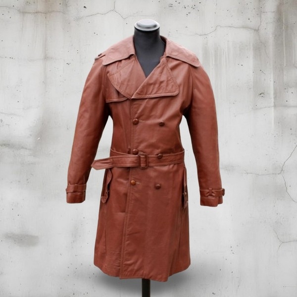 Tobacco leather coat size XL