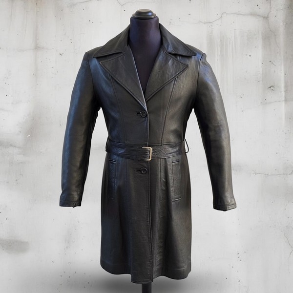 Vintage leather coat size L 