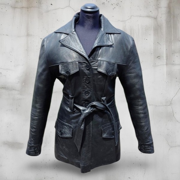 Vintage leather short coat size L