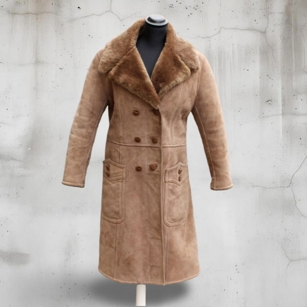 Cappotto Montone Shearling Doppiopetto Vintage Don