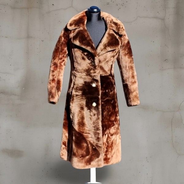 Shearling long coat size S woman
