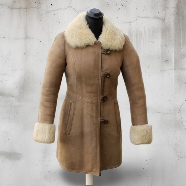 Cappotto Pelle Montone Shearling Anni 70 Donna 