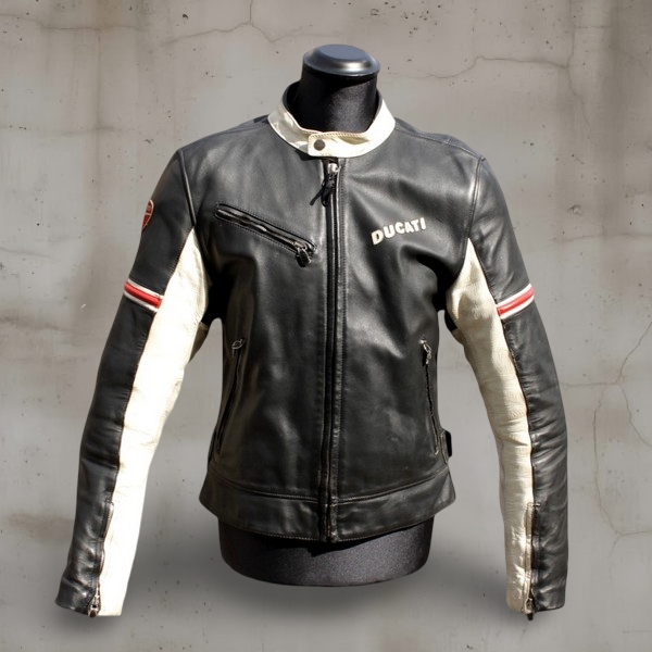 Giubbotto Pelle Moto Vintage Ducati
