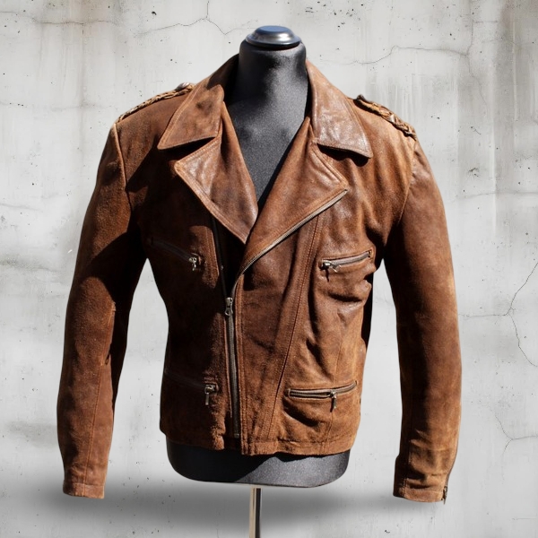 Suede leather perfecto jacket size M