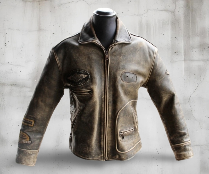 Giubbotto Pelle Invecchiata Harley Davidson Vintag