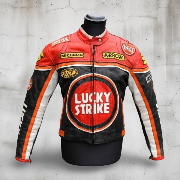 Giubbotto Pelle Moto Vintage Lucky Strike Schwantz