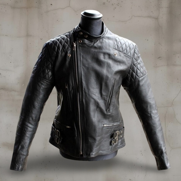 Giubbotto Pelle Moto Biker Inglese Vintage Taglia 