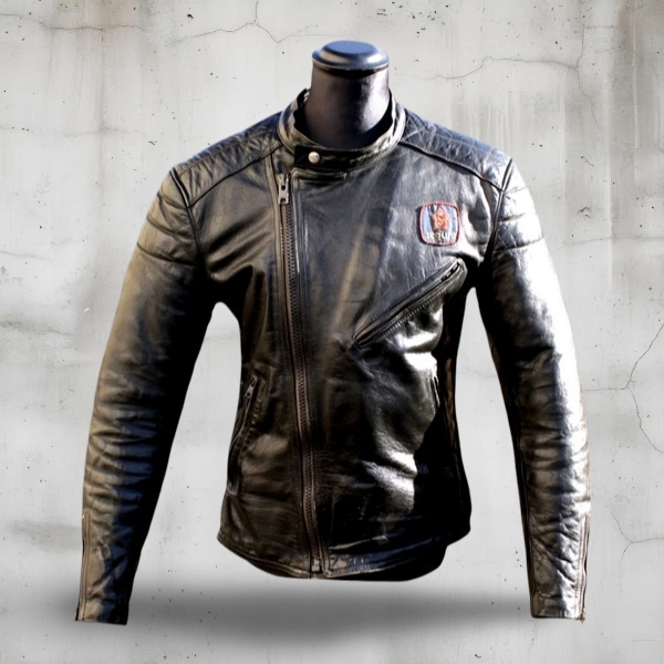 Giubbotto Pelle Moto Biker Segura Vintage Taglia L