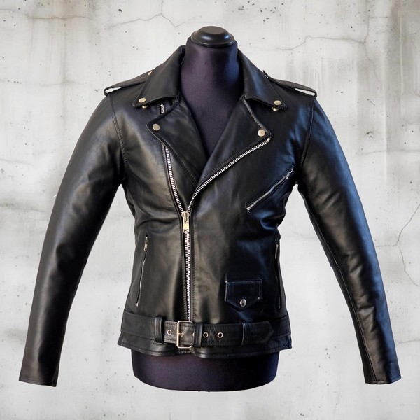 Giubbotto pelle chiodo rock moto Guendj modello sc