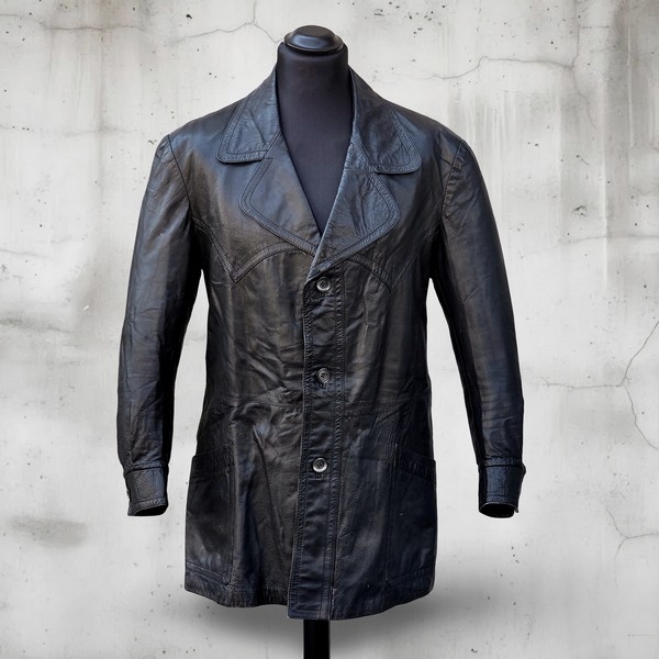 Giacca Pelle Vintage Anni 70 Made in Uk