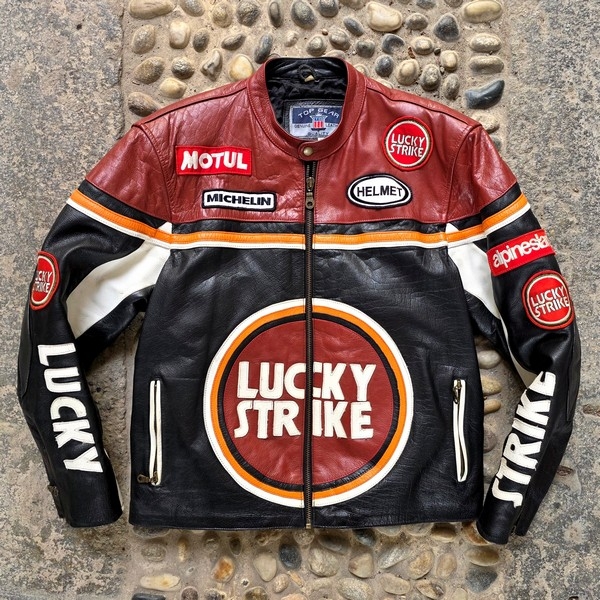 Giubbotto Pelle Racing Lucky Strike Racing Jacket