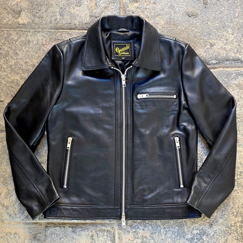 Giubbotto in Vera Pelle Cuoio Guendj Moto Anni 90