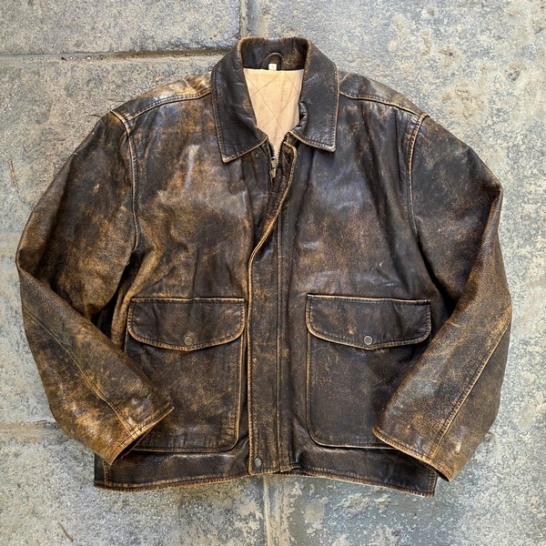 Giubbotto Pelle Mod Indiana Distressed Vintage Avi